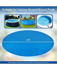 Sugift 8 ft Round Solar Pool Cover 12 Mil for In Ground Pools
