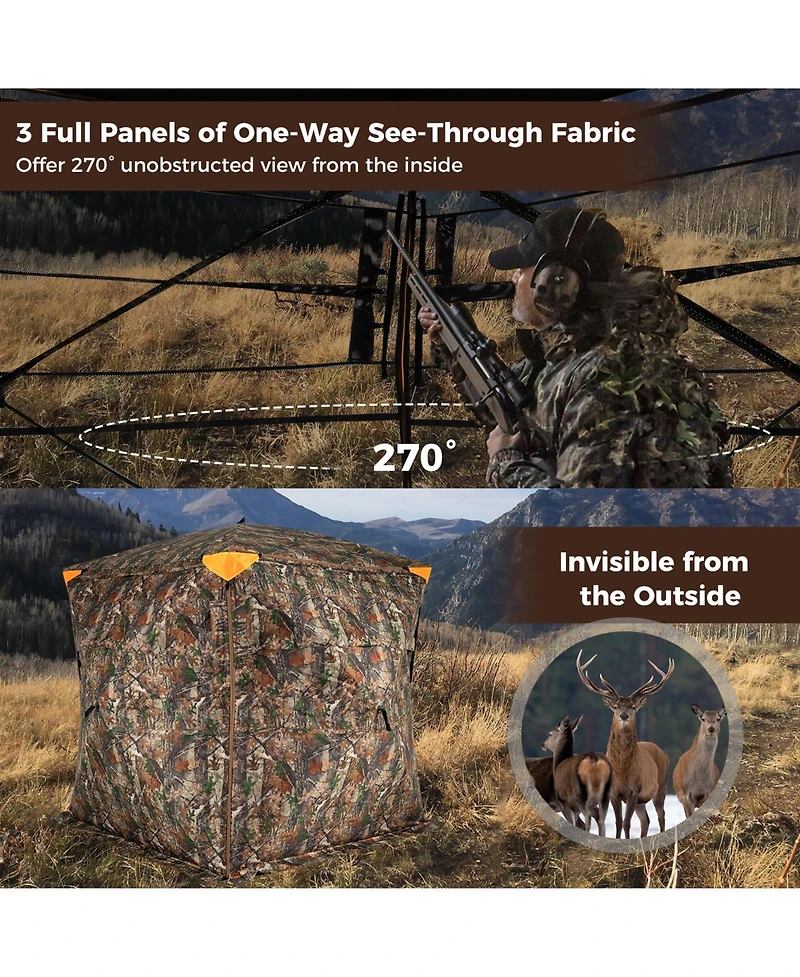 Sugift Three to Four Person Hunting Blind Pop Up with Swing Door