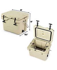 Sugift 16 Quart Insulated Cooler with Cup Holders and Carry Handle