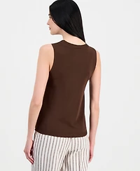 Anne Klein Women's Scallop-Trim Sleeveless Top