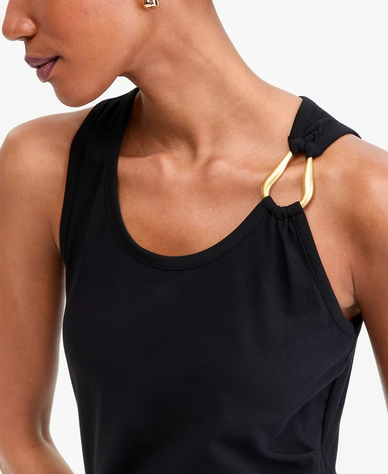 I.n.c. International Concepts Women's Hardware-Strap Knit Midi Dress, Macy's Exclusive