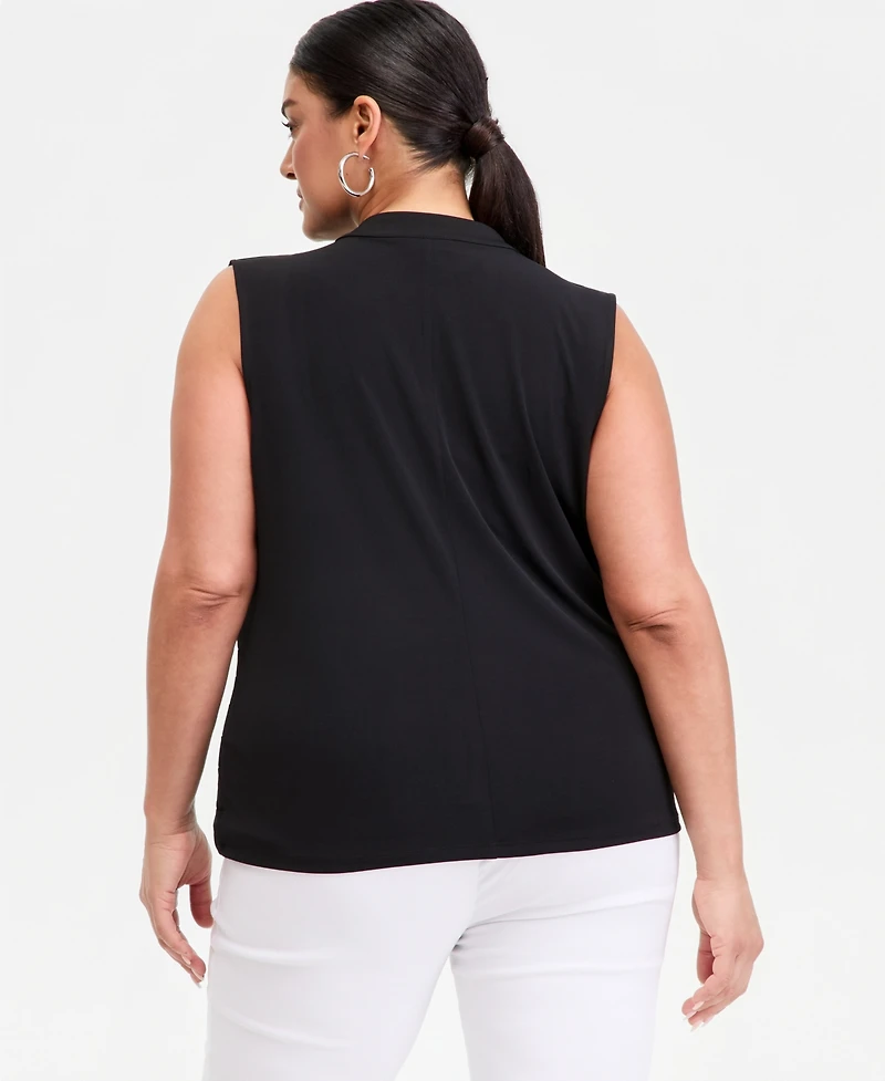 I.n.c. International Concepts Plus Sleeveless Draped Top, Macy's Exclusive