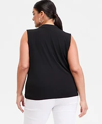 I.n.c. International Concepts Plus Sleeveless Draped Top, Macy's Exclusive