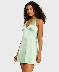 B Darlin Juniors' Sleeveless Halter Neck Mini Dress