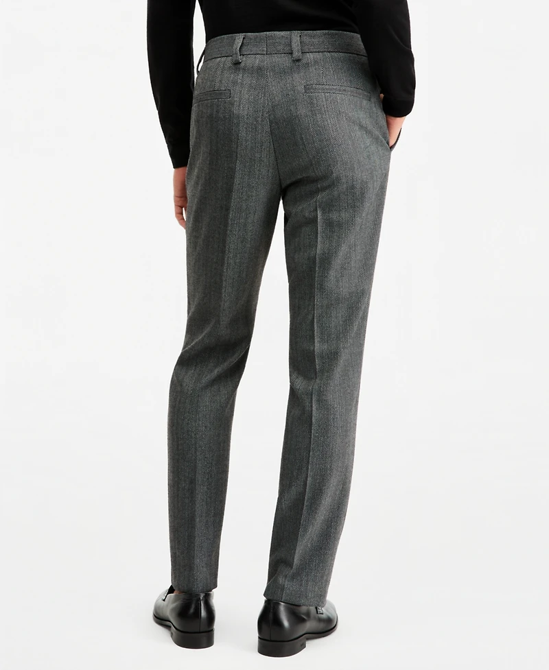 Hugo by Boss Men's Modern-Fit Herringbone Suit Pants