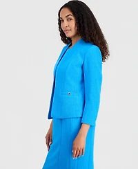 Kasper Women's Collarless Open Front Blazer