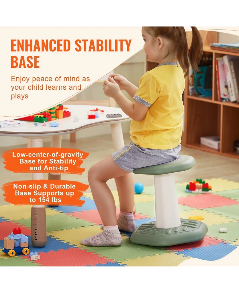 Mecale Kids Wobble Chair with Cushion for Ages 3-7