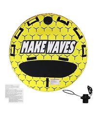 Mecale Inch Round Rider Towable Boat Tube with Nylon Cover