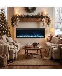 Mondawe Linear Recessed-in Electric Fireplace with Remote Control