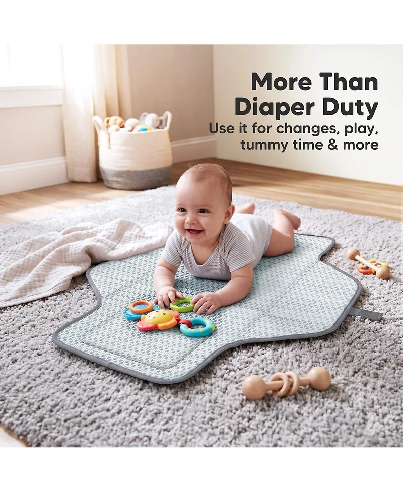 KeaBabies Flex Portable Changing Pad for Baby, Travel, Foldable Large Waterproof Baby Diaper Mat Bag