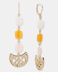 Style & Co Gold-Tone Linear Beaded Drop Earrings, Macy's Exclusive