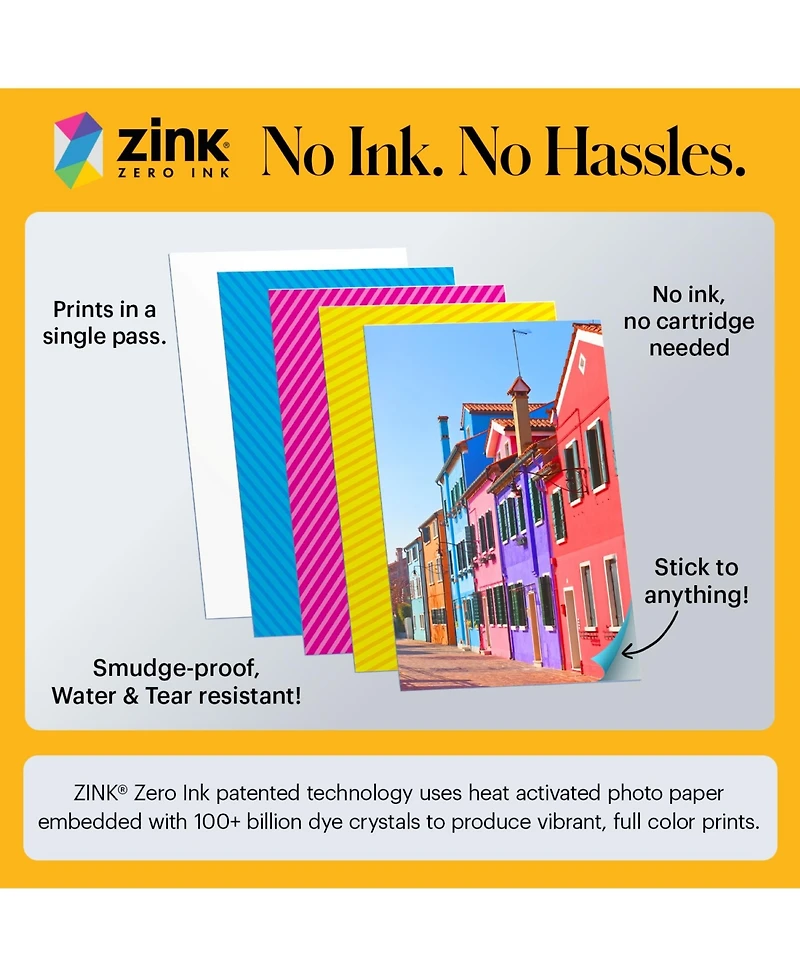 Kodak Step Slim Mobile Color Instant Photo Printer 2" x 3” (White)