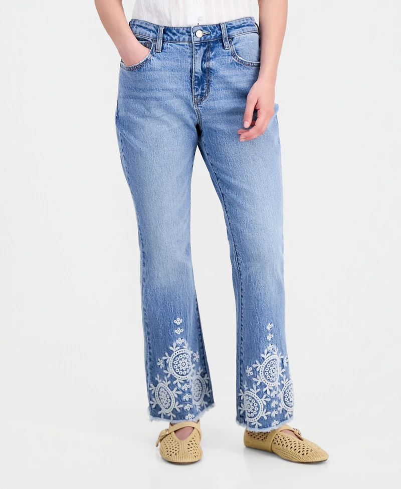 And Now This Petite Embroidered Bootcut Jeans, Macy's Exclusive
