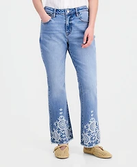 And Now This Petite Embroidered Bootcut Jeans, Macy's Exclusive