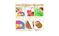 JDiction Diy Beach Ball Diamond Painting Coasters (6 Pcs) with Holder, Non-Slip Cork Base, Ideal for Home Decor and Gifting