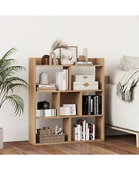 Slickblue 7 Cube Open Back Bookshelf with Anti Tip Safety Wall Anchor