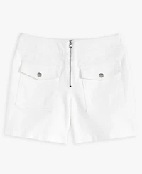 I.n.c. International Concepts Women's Zip-Front Patch Pocket Denim Shorts, Macy's Exclusive