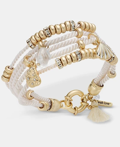 lonna & lilly Beaded Multi-Row Flex Bracelet