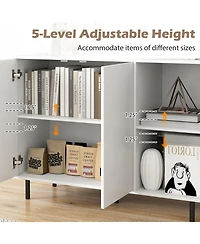 Sugift 42 in Sideboard Buffet Cabinet with Adjustable Storage Shelves