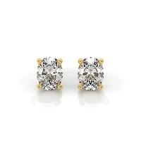 Dloria Elena Oval Moissanite Vermeil Stud Earrings