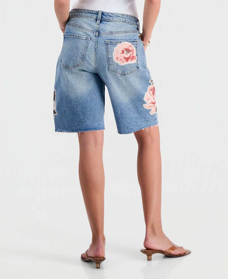 And Now This Women's Floral Patchwork Jorts, Macy's Exclusive