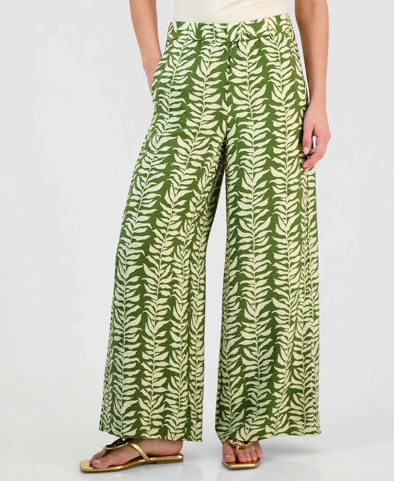 I.n.c. International Concepts Petite Printed High-Rise Wide-Leg Pants, Macy's Exclusive