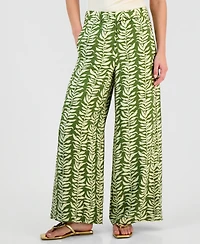 I.n.c. International Concepts Petite Printed High-Rise Wide-Leg Pants, Macy's Exclusive