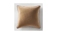 Bronze Tiger Pillow 22" - Blue Piping
