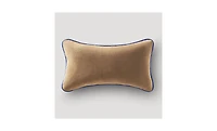 Bronze Tiger Lumbar 12" X 20" - Blue Piping