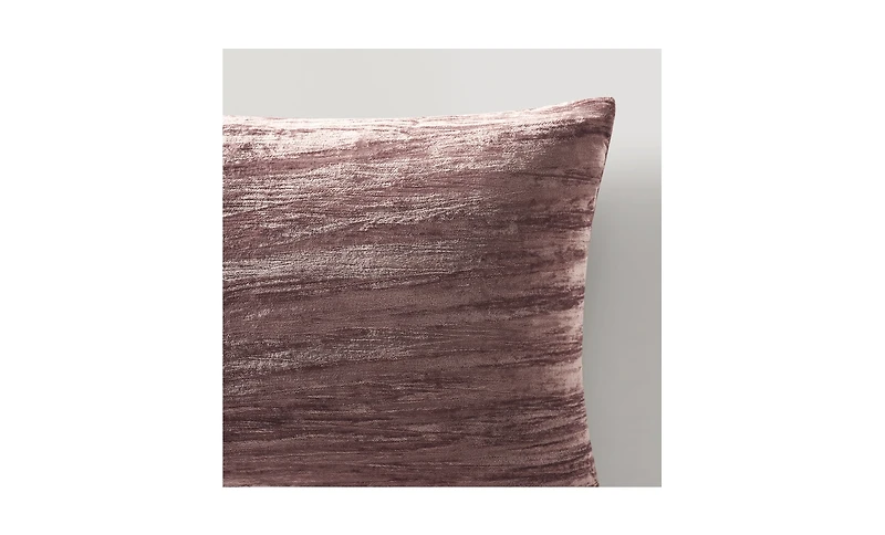 Elara Velvet Lumbar 14" x 20" - Dusty Mauve