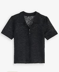 I.n.c. International Concepts Petite Collared Jacquard Top, Macy's Exclusive