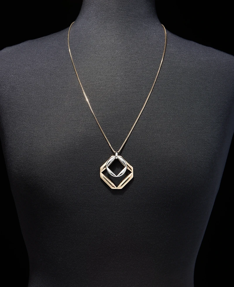 Karl Lagerfeld Paris Puffy Geometric 36" Adjustable Pendant Necklace