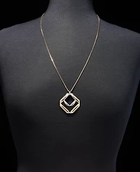 Karl Lagerfeld Paris Puffy Geometric 36" Adjustable Pendant Necklace