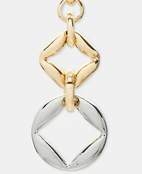 Karl Lagerfeld Paris Puffy Geometric Link Linear Drop Earrings