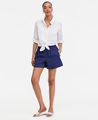 I.n.c. International Concepts Women's Linen-Blend Pull-On Shorts, Macy's Exclusive