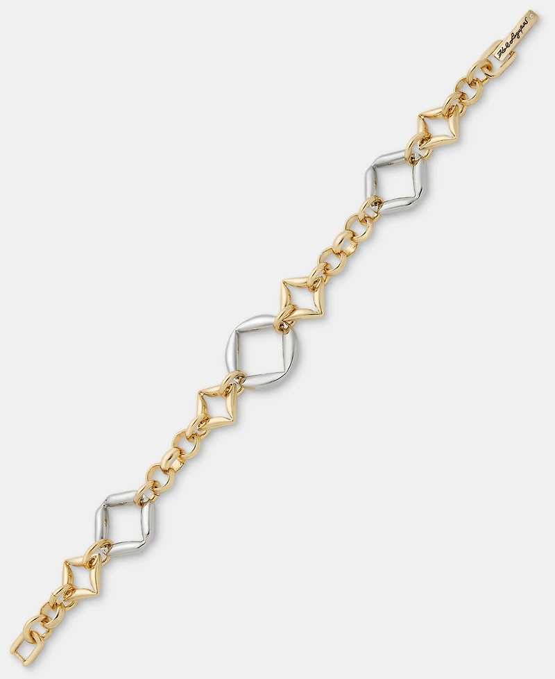 Karl Lagerfeld Paris Puffy Geometric Link Flex Bracelet