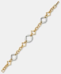 Karl Lagerfeld Paris Puffy Geometric Link Flex Bracelet