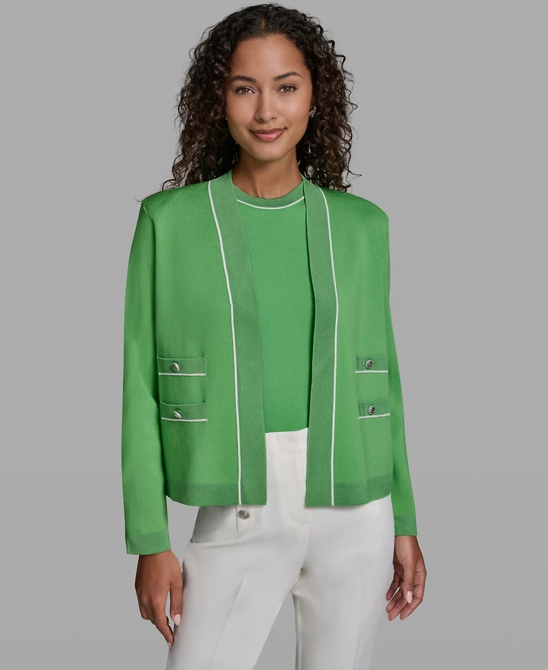 Karl Lagerfeld Paris Women's Knit Cropped Jacket