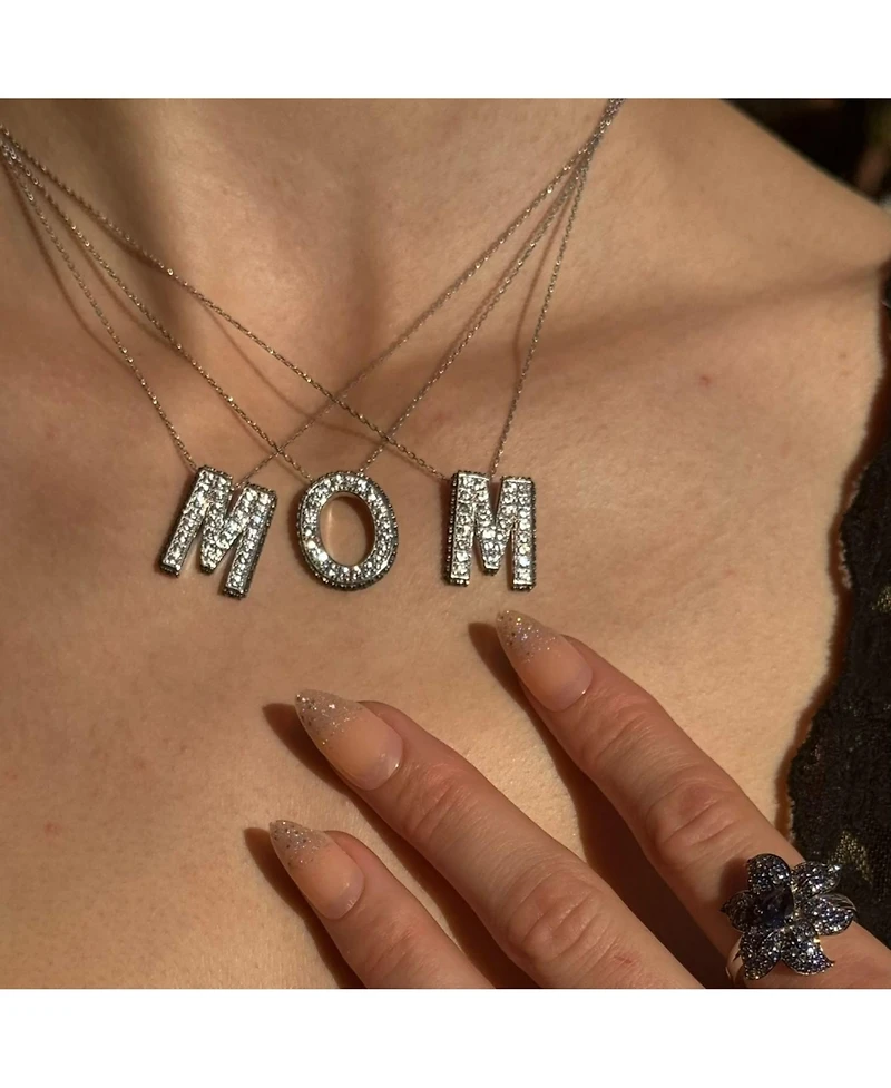 Suzy Levian New York Sterling Silver Sapphire & Created White Exotic Flower Ring