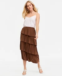 I.n.c. International Concepts Women's Tiered Midi Skirt, Macy's Exclusive