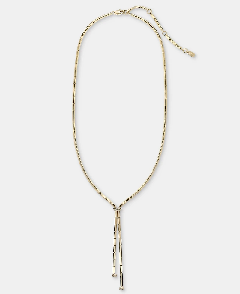 Lauren Ralph Lauren Pave Bead Lariat Necklace
