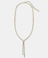Lauren Ralph Lauren Pave Bead Lariat Necklace