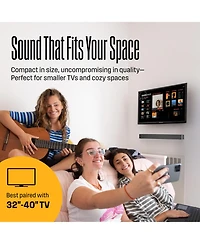 Westinghouse 2.0 Channel Mini Sound Bar with Dolby Atmos and Dolby Digital Plus, Bluetooth and with Roku Tv Ready