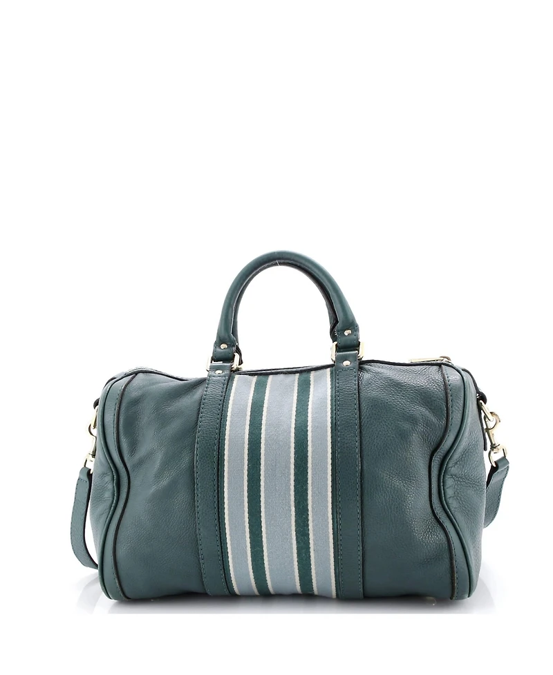 Pre-Owned Gucci Medium Vintage Web Boston Bag Leather