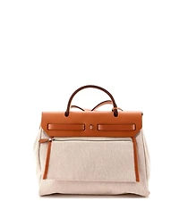 Pre-Owned HERMES 31 Herbag Zip Pegase Pop Toile and Leather