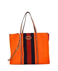 Pre-Owned Gucci Large Interlocking G Web Tote Canvas