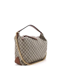 Pre-Owned Gucci Large Chain Hobo Gg Coated Canvas