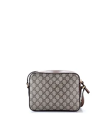 Pre-Owned Gucci Small Horsebit 1955 Flap Pocket Camera Bag Gg Coated Canvas and Leather