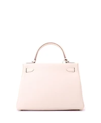 Pre-Owned HERMES Kelly 28 Handbag Light Togo with Palladium Hardware
