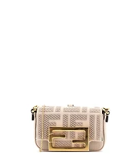 Pre-Owned Fendi Nano Chain Baguette Charm Bag Zucca Canvas
